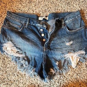Free people denim cut off shorts
